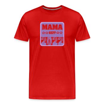 Mutti 2022 - Männer Premium Bio T-Shirt - Rot - Vorne - Damien (186cm)