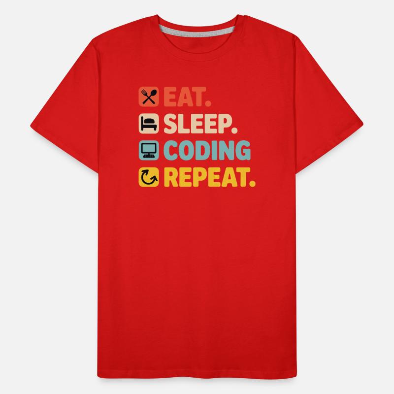 L’humour de la vie du programmeur pour les programmeurs T-shirt bio Premium Homme