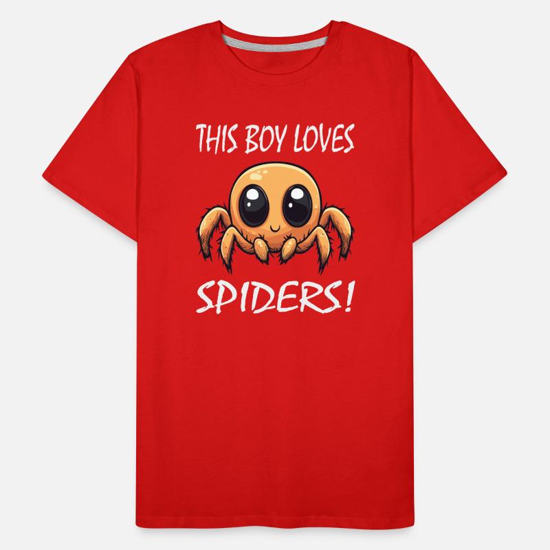 This Boy Loves Spiders Men's Premium Organic T-Shirt