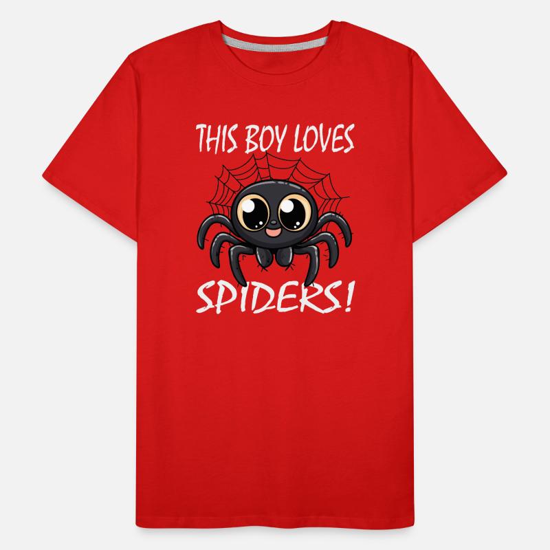 This Boy Loves Spiders Men's Premium Organic T-Shirt