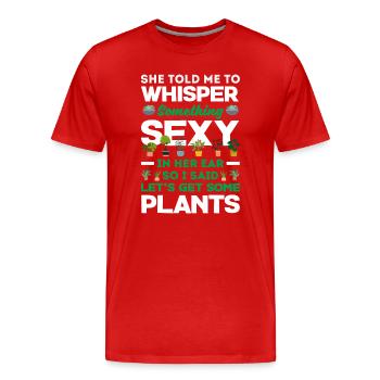Garten- Und Pflanzenliebhaber Geschenke - Männer Premium Bio T-Shirt - Rot - Vorne - Damien (186cm)