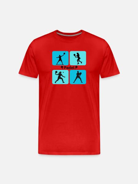Four Quad Padel - Männer Premium Bio T-Shirt - Rot