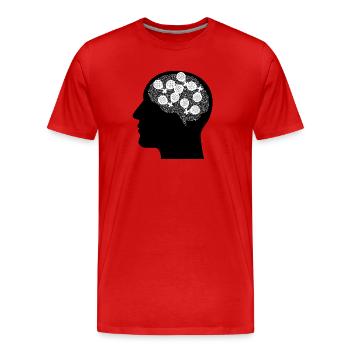 Padel in my mind - T-shirt bio Premium Homme - rouge - Devant - Damien (186cm)
