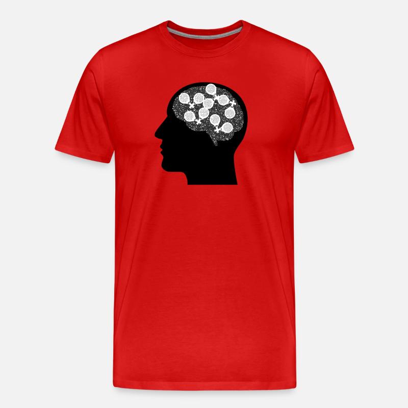 Padel in my mind - Männer Premium Bio T-Shirt - Rot