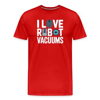 J’adore les aspirateurs robots aspirateurs robots - T-shirt bio Premium Homme - rouge - Devant - Damien (186cm)