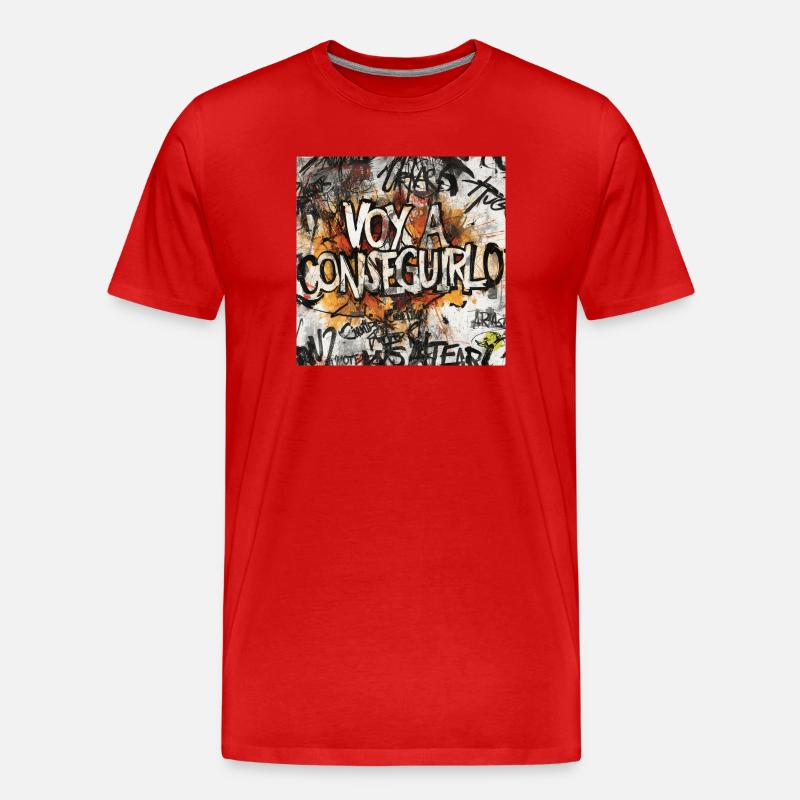 Ich werde es Graffiti machen - Männer Premium Bio T-Shirt - Rot