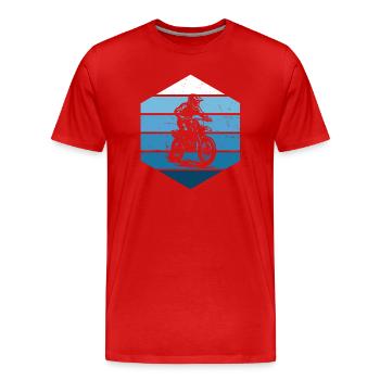 Characterful motocross design - Men's Premium Organic T-Shirt - red - Front - Damien (186cm)