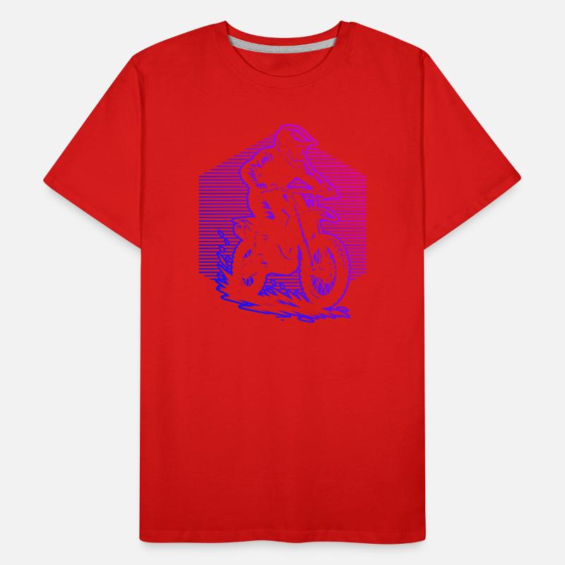 Conception compacte du motocross T-shirt bio Premium Homme