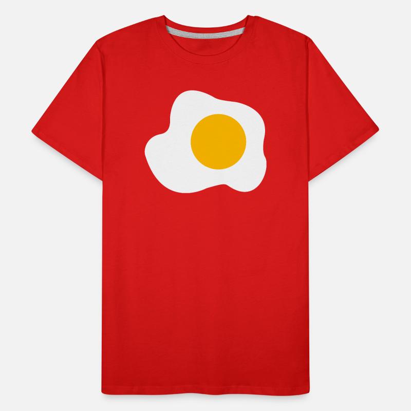 Fried Egg Breakfast Graphic Humor Men's Premium Organic T-Shirt