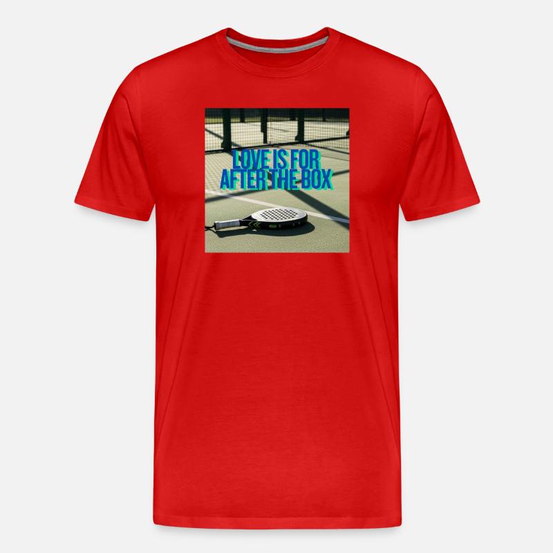 Love After the Box - Padel - Männer Premium Bio T-Shirt - Rot