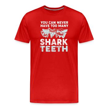 Dents de requin Dents de requin Dents de requin - T-shirt bio Premium Homme - rouge - Devant - Damien (186cm)