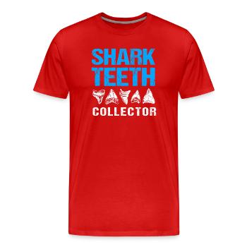 Dents de requin Dents de requin Dents de requin - T-shirt bio Premium Homme - rouge - Devant - Damien (186cm)