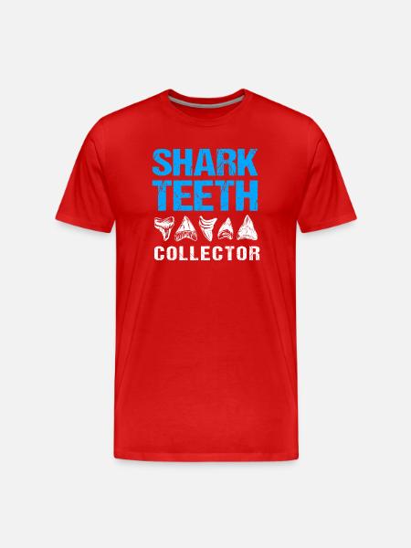 Sharks Shark Tooth Teeth Shark Teeth - Men's Premium Organic T-Shirt - red