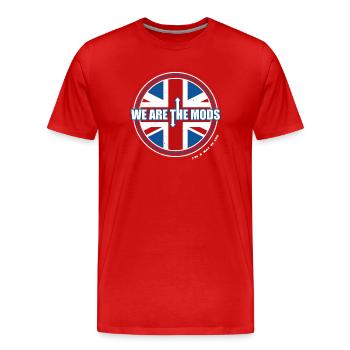 Nous sommes les Mods Union Jack - T-shirt bio Premium Homme - rouge - Devant - Damien (186cm)