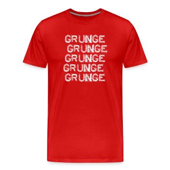 Grunge Repeat Texture - T-shirt bio Premium Homme - rouge - Devant - Damien (186cm)