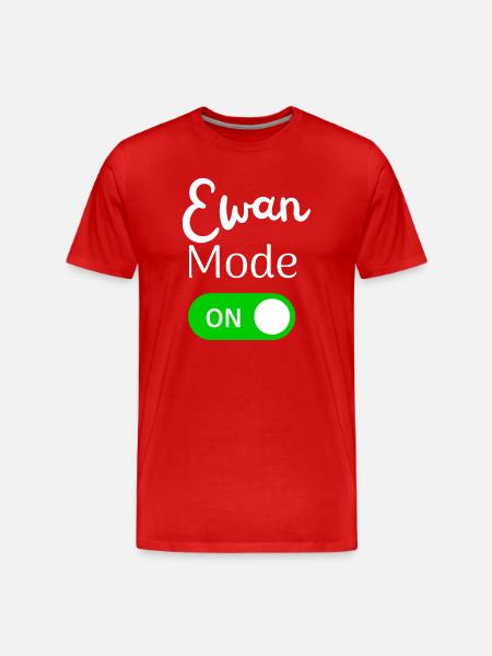 Ewan Mode ON Activation Fun - T-shirt bio Premium Homme - rouge