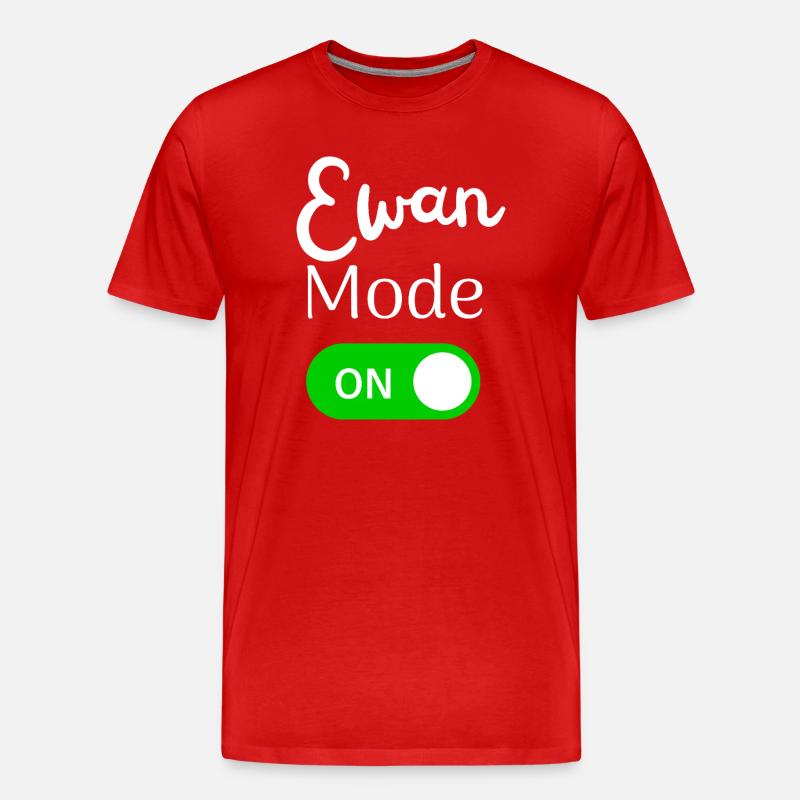 Ewan Mode ON Activation Fun - Men's Premium Organic T-Shirt - red