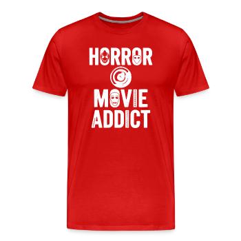 Horror Movie Addict - Männer Premium Bio T-Shirt - Rot - Vorne - Damien (186cm)