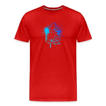 Characterful motocross design - Men's Premium Organic T-Shirt - red - Front - Damien (186cm)