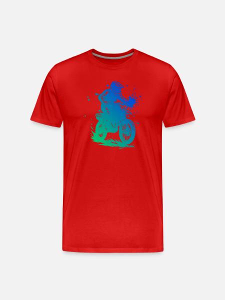 Iconic motocross motif - Men's Premium Organic T-Shirt - red