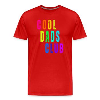 Dad's Club Rainbow Design - Men's Premium Organic T-Shirt - red - Front - Damien (186cm)