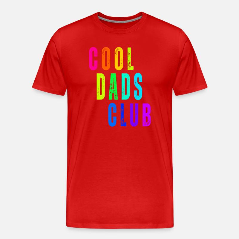 Dads Club Regenbogen Design - Männer Premium Bio T-Shirt - Rot
