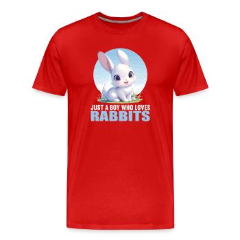 Lapin Lapin - T-shirt bio Premium Homme - rouge - Devant - Damien (186cm)