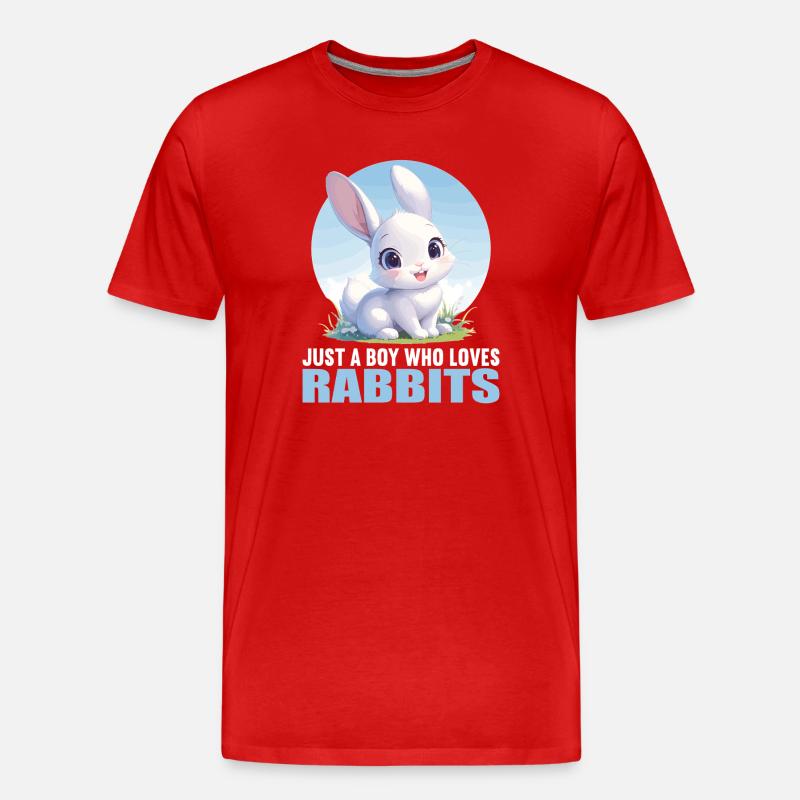 Hasen Hase - Männer Premium Bio T-Shirt - Rot