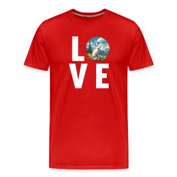Hasen Hase - Männer Premium Bio T-Shirt - Rot - Vorne - Damien (186cm)