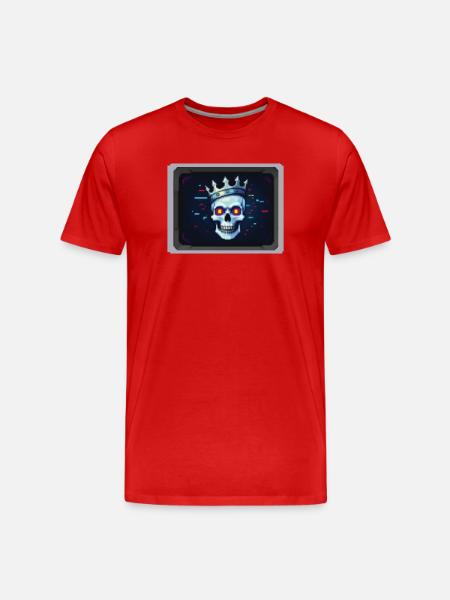 PIXEL PIRATE – Geek & Science-Fiction - Männer Premium Bio T-Shirt - Rot