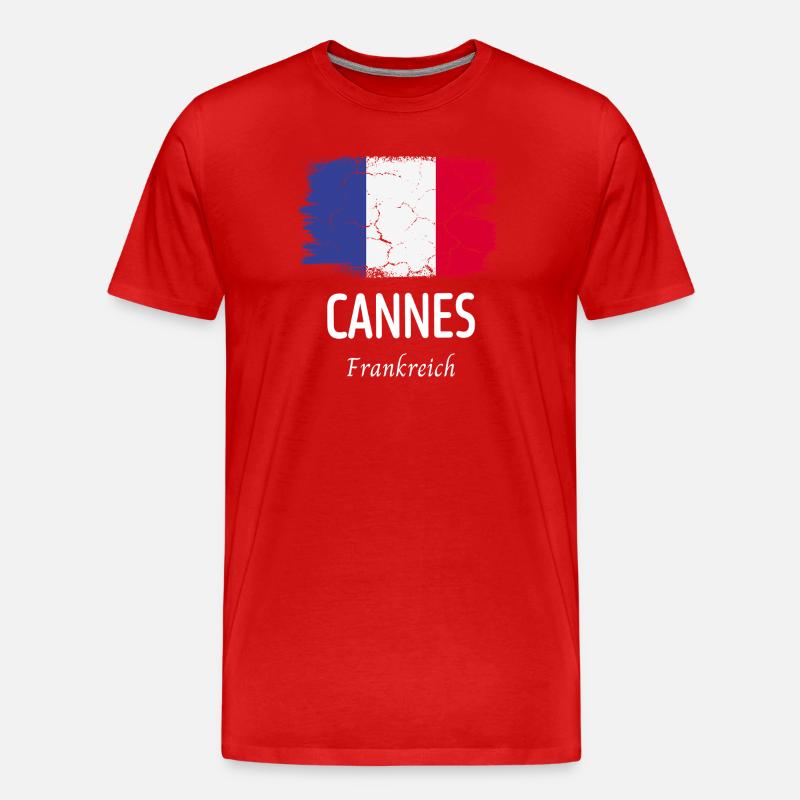 Cannes - Männer Premium Bio T-Shirt - Rot