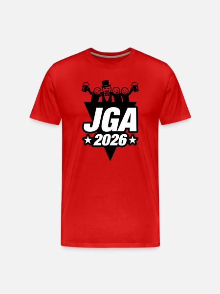 Jga 2026 Party - Männer Premium Bio T-Shirt - Rot