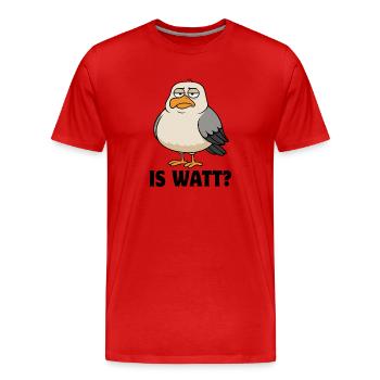 Seagull - Watt ? - Mer du Nord - Don - T-shirt bio Premium Homme - rouge - Devant - Damien (186cm)