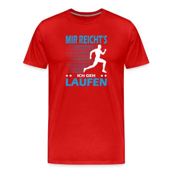 Jogging, Coureur Cadeau, Sport, Forme physique - T-shirt bio Premium Homme - rouge - Devant - Damien (186cm)
