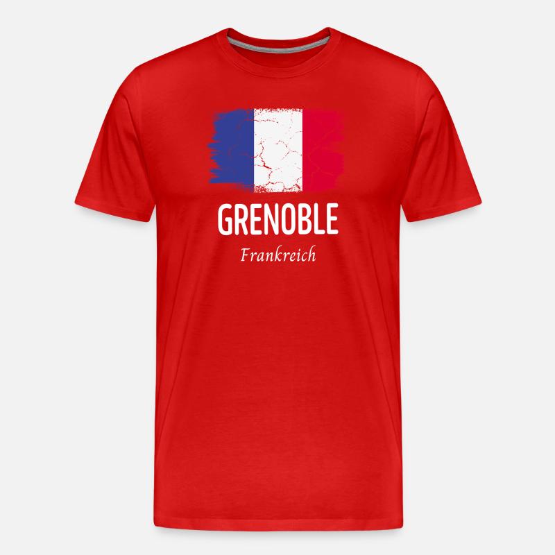 Grenoble - Männer Premium Bio T-Shirt - Rot