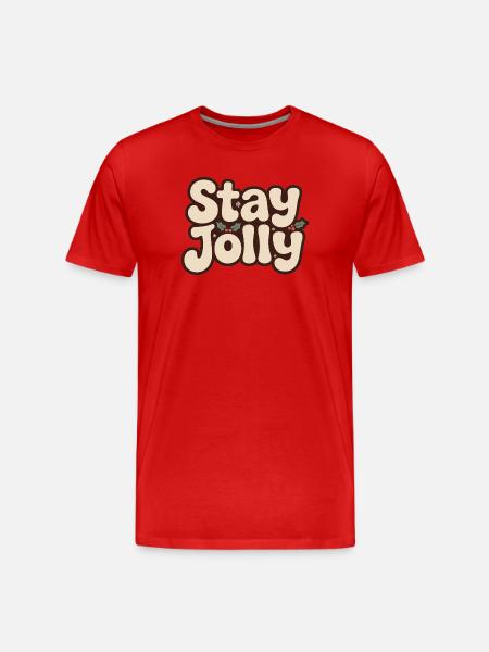 Reste joyeux Noël Holly - T-shirt bio Premium Homme - rouge