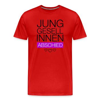 Hélice d’adieu Féle - T-shirt bio Premium Homme - rouge - Devant - Damien (186cm)