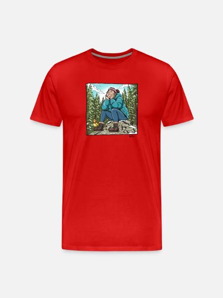 Me_In_Winter - Männer Premium Bio T-Shirt - Rot