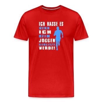 Jogging, Coureur Cadeau, Sport, Forme physique - T-shirt bio Premium Homme - rouge - Devant - Damien (186cm)