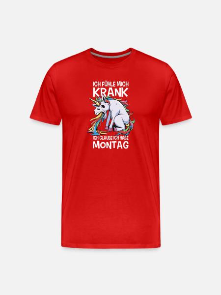 Ironiske ordsprog Ironisk Sjov Morgen-Grouch - Herre Premium T-shirt økologisk - rød
