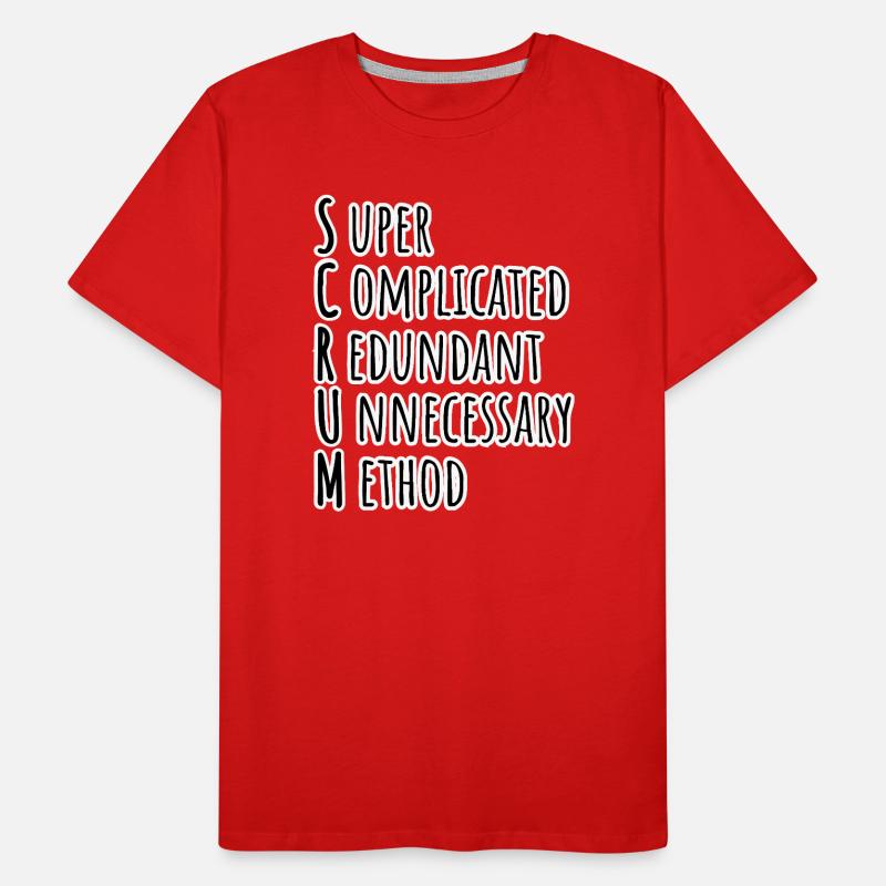 SCRUM Master hat agil das Daily Backlog Refinement Männer Premium Bio T-Shirt