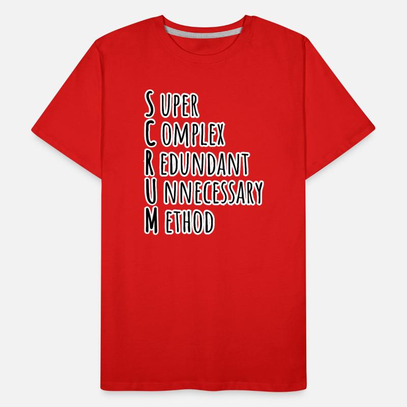Affinement du backlog quotidien de l’équipe Scrum Master ! Agile! T-shirt bio Premium Homme