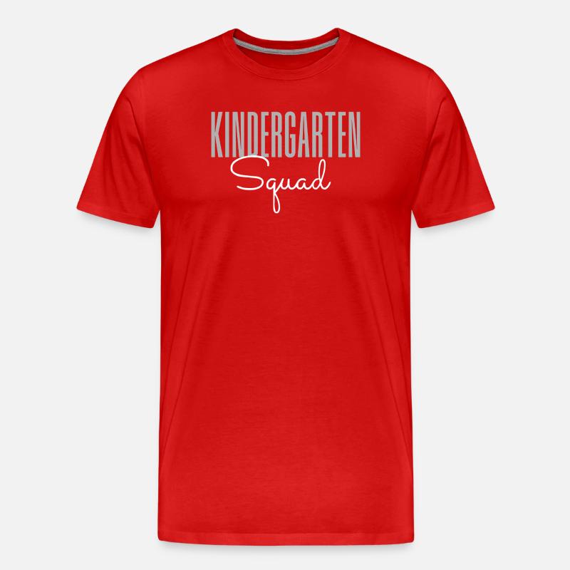 Kindergartengruppe Lehrerin Vorschule - Männer Premium Bio T-Shirt - Rot