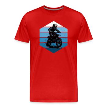 Un motocross parfait pour tous les sports - T-shirt bio Premium Homme - rouge - Devant - Damien (186cm)