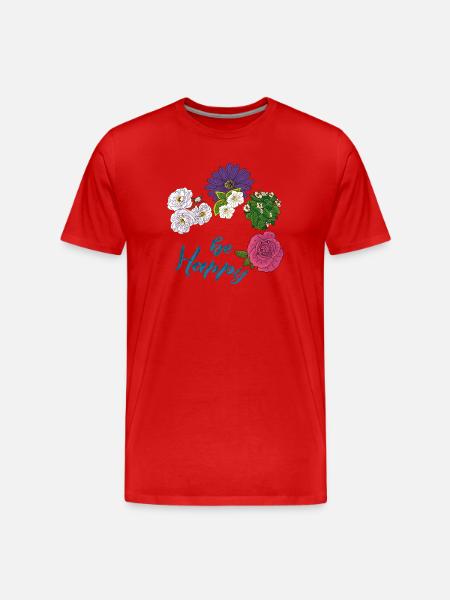 Sois heureux - T-shirt bio Premium Homme - rouge