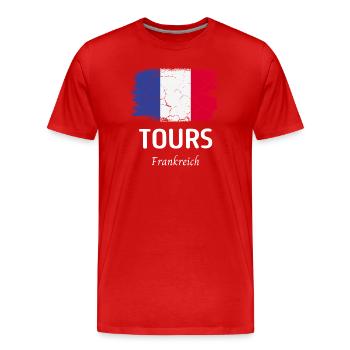 Tours - Männer Premium Bio T-Shirt - Rot - Vorne - Damien (186cm)