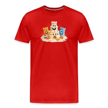 Strandburg Trio Cartoon - Men's Premium Organic T-Shirt - red - Front - Damien (186cm)