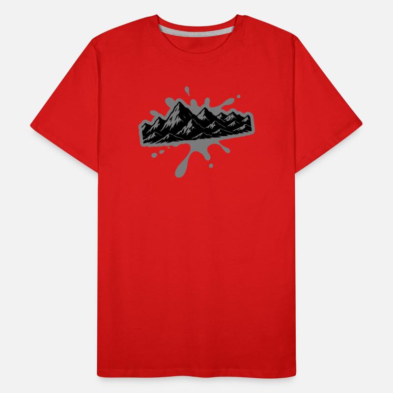 Mountains Blobs Men's Premium Organic T-Shirt
