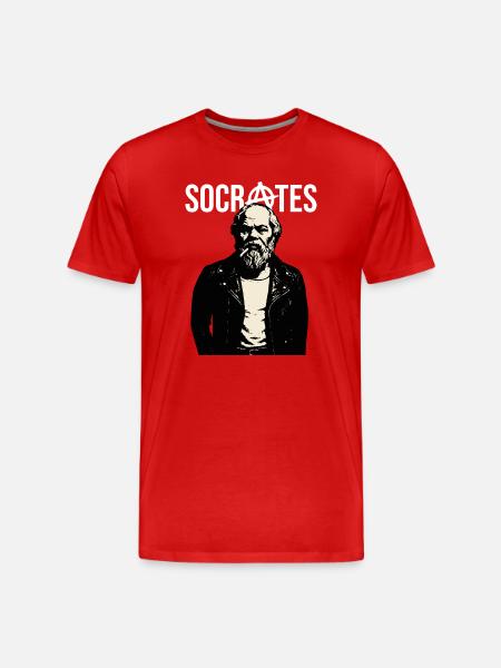 Socrates Rebel Portrait - Men's Premium Organic T-Shirt - red