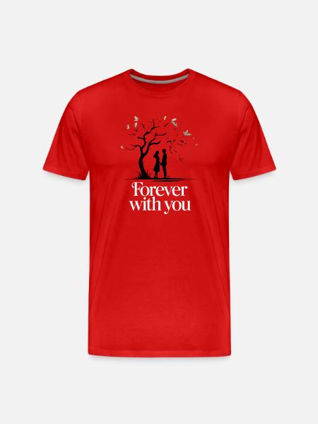 Forever with You Romance Silhouette - Men's Premium Organic T-Shirt - red